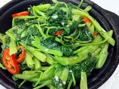 虾酱通菜-凤城康记饭店