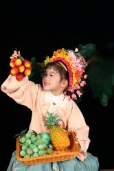 -后宫·古装汉服京剧儿童亲子全家福摄影