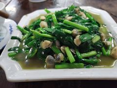 韭菜炒蚬肉-吾介小籠館