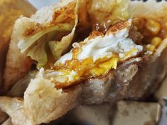 炸蛋葱油饼-小红车炸蛋葱油饼