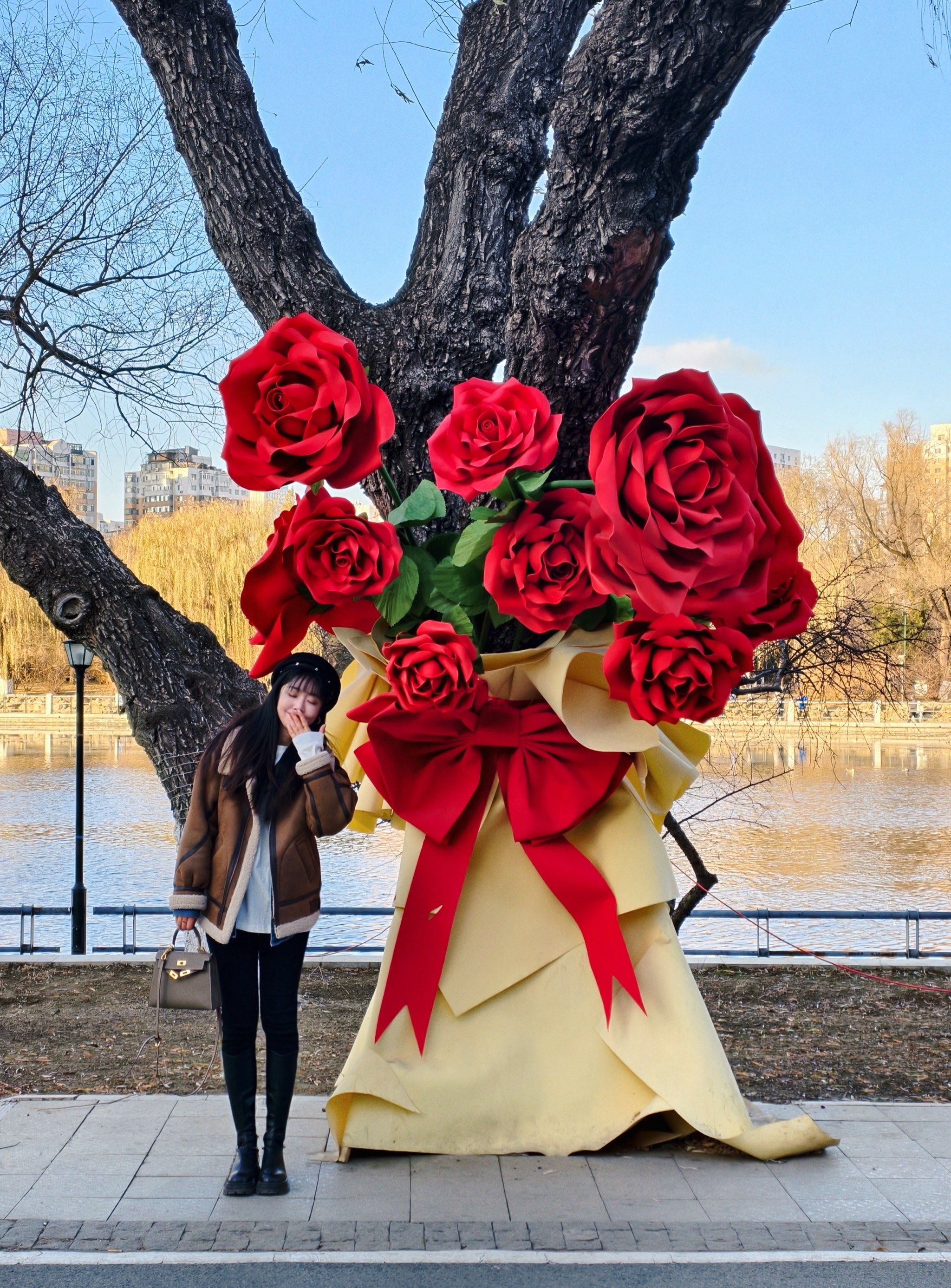 沈阳公园next level!玫瑰花树真洋气