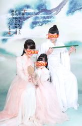 -后宫·古装汉服京剧儿童亲子全家福摄影