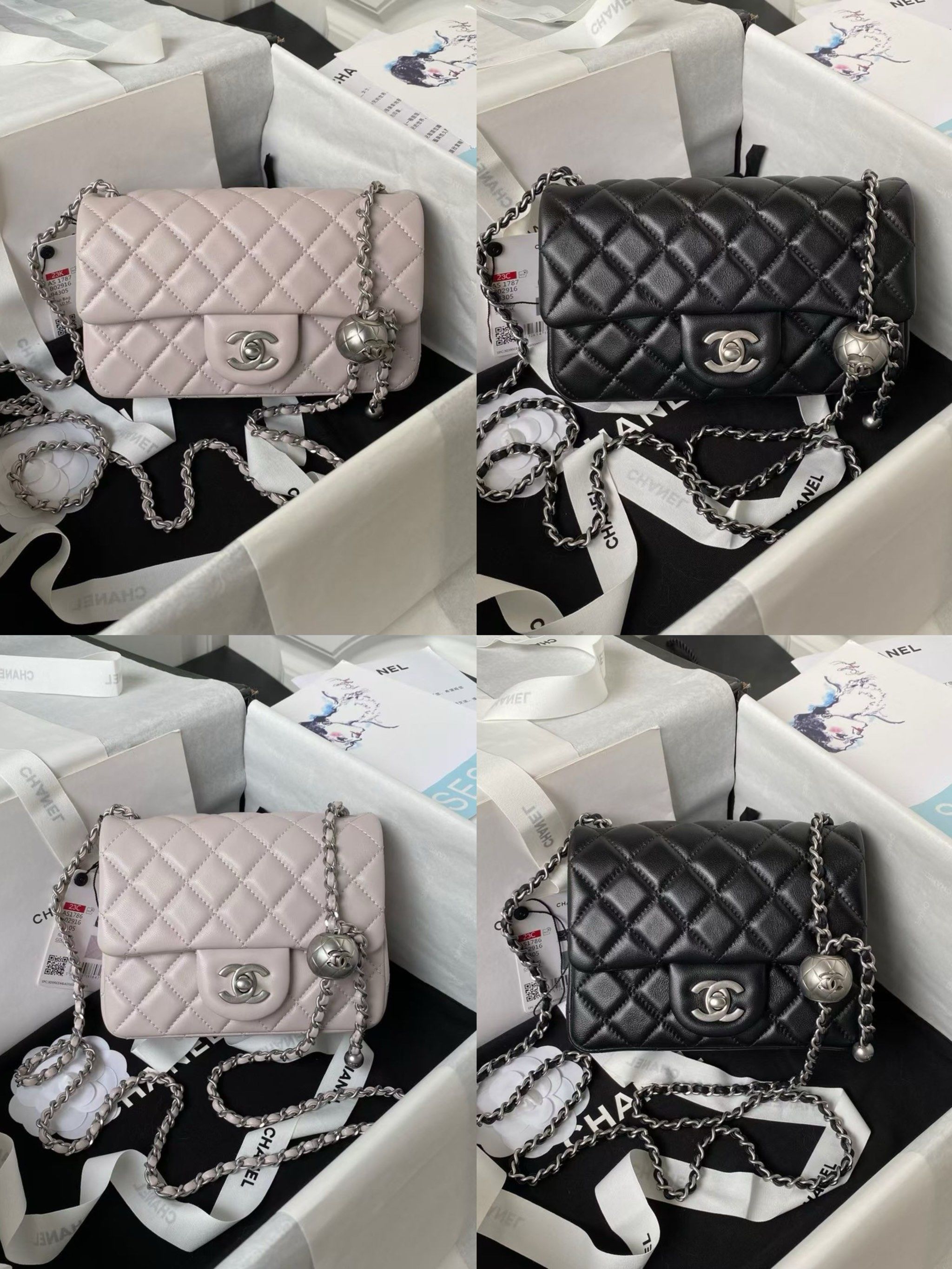 chanel 香奈儿 秀款口袋包cf mini斜挎包链条包