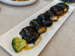 黑不溜秋脆皮鲜虾肠粉-东莞塘厦三正半山温泉酒店·汉宫中餐厅