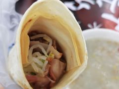 猪头肉五福卷饼-北大学一食堂