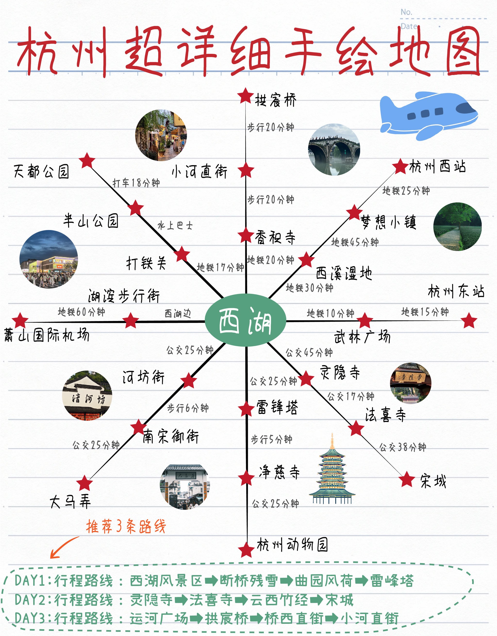关于杭州旅游手抄报简笔画的信息
