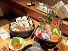 甜虾三色拼盘-花潮料理艺食馆(世欧广场店)