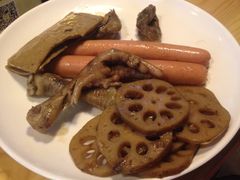 卤莲藕&nbsp;卤鸡爪&nbsp;卤香干&nbsp;卤鸡胗&nbsp;卤火腿肠-汪爹爹武汉牛三鲜(朝外大街店)
