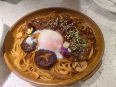 寿喜烧牛肩肉烩意面配温泉蛋-BE BRIGHT KITCHEN(正佳广场店)