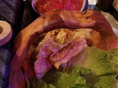 炸豆皮生菜-热火朝天鲜切牛肉火锅(南强街巷店)