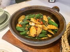 秋葵山药啫啫煲-南拳十三姨·潮汕砂锅粥·粤菜(西单大悦城店)