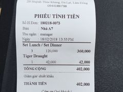 账单-Le Chalet Dalat