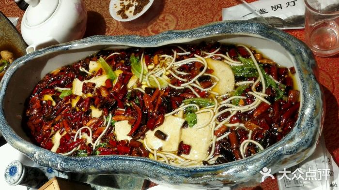 一盏明灯全素斋水煮鱼图片