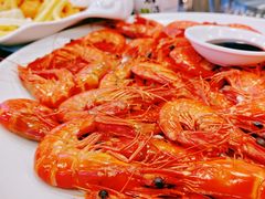 紫苏炒九节虾-潮喜竹溪荔湖酒家(荔枝湾店)