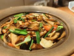 爆炒赤松茸黑牛肝菌-云海肴·汽锅鸡·云南代表菜(美罗城店)