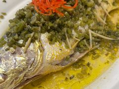 雪菜蒸大黄鱼-上海老饭店(北京分店)