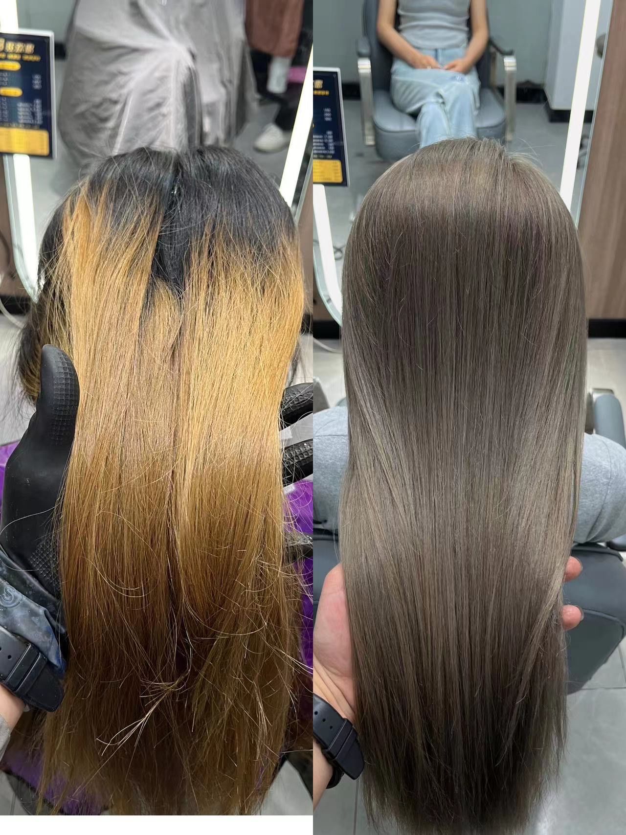 显白发色薄荷米棕灰