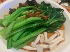 白灼菌菇菜心-新白鹿餐厅(虹桥南丰城店)