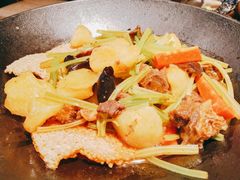 一个锅巴和时蔬-薇酌饮·陕西菜(南门外店)