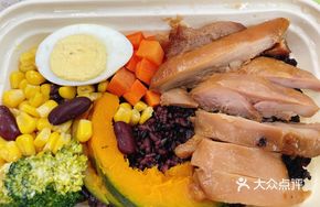 照烧鸡腿糙米拌饭