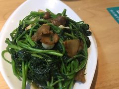 红薯叶炒油渣-宏记广东客家菜(丰汇店)