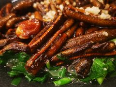 韭菜台炒鳝肚-怡园饭店-餐厅(四望亭店)