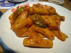 年糕炒鱼饼-韩香福脊骨汤锅(上杭路店)