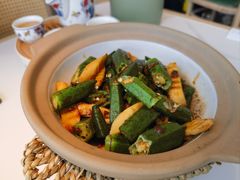 豆酱秋葵炒山药-南拳十三姨·潮汕砂锅粥·粤菜(西单大悦城店)