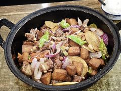 羊排炕锅肉-老钟家烤羊排·敦伊阁清真餐厅胡羊焖饼