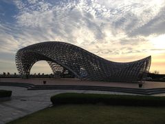 夕阳下的南汇嘴-南汇嘴观海公园