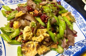 Sichuan Chili Stir-Fried Egg with Pig Snout