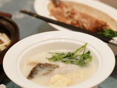 闽东黄鱼汆菊花脑蛋汤-扬州香格里拉·香宫中餐厅
