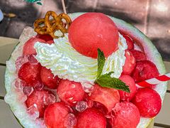 西瓜啵啵奶冰刨冰-大象厨房(重庆道店)