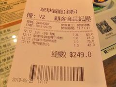 账单-翠华餐厅