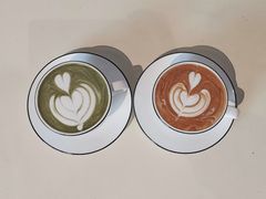 京都宇治抹茶拿铁-中国油画院咖啡馆
