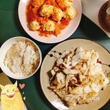 自己剁肉捏的番茄杏鲍菇鸡肉丸