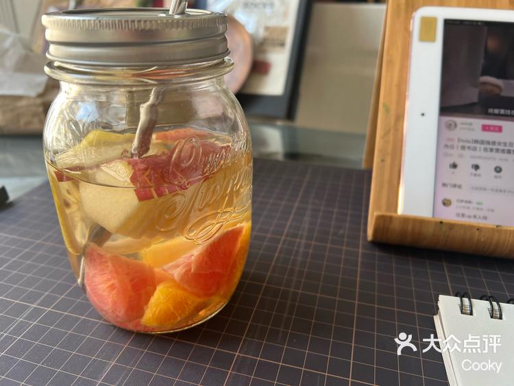 玻璃罐罐排毒水74高纤整肠苹柚水