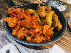 原味炸鸡和酱油鸡双拼-MI WU FACTORY米屋美食工厂餐厅(绿地店)