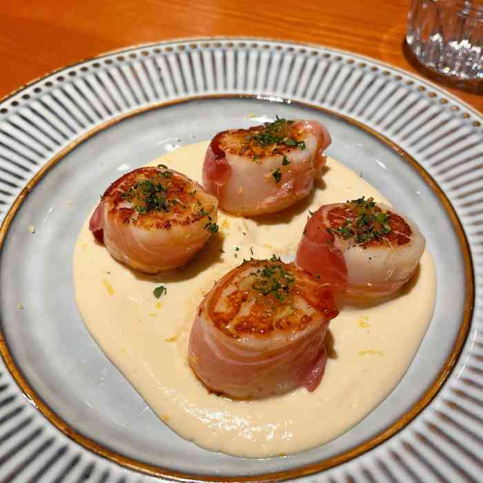 get holiday夹脚鞋与鱼子酱(天河北店)-"「煎带子墨鱼汁烩意大利饭」