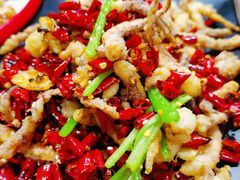 干煸鱿鱼须-大眼锅贴水饺(河东店)