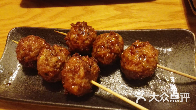 雪之華日本料理-烤雞肉丸子串圖片-大連美食-大眾點評網