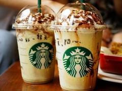 双杯热荔荔粉巧茶拿铁-星巴克(虹口龙之梦办公楼店)