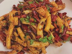 香辣鱿鱼条-华春餐馆(鱼山路店)