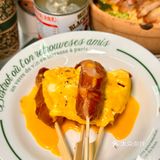 被茶山等到了！！是传说中的“猪扒包”啊