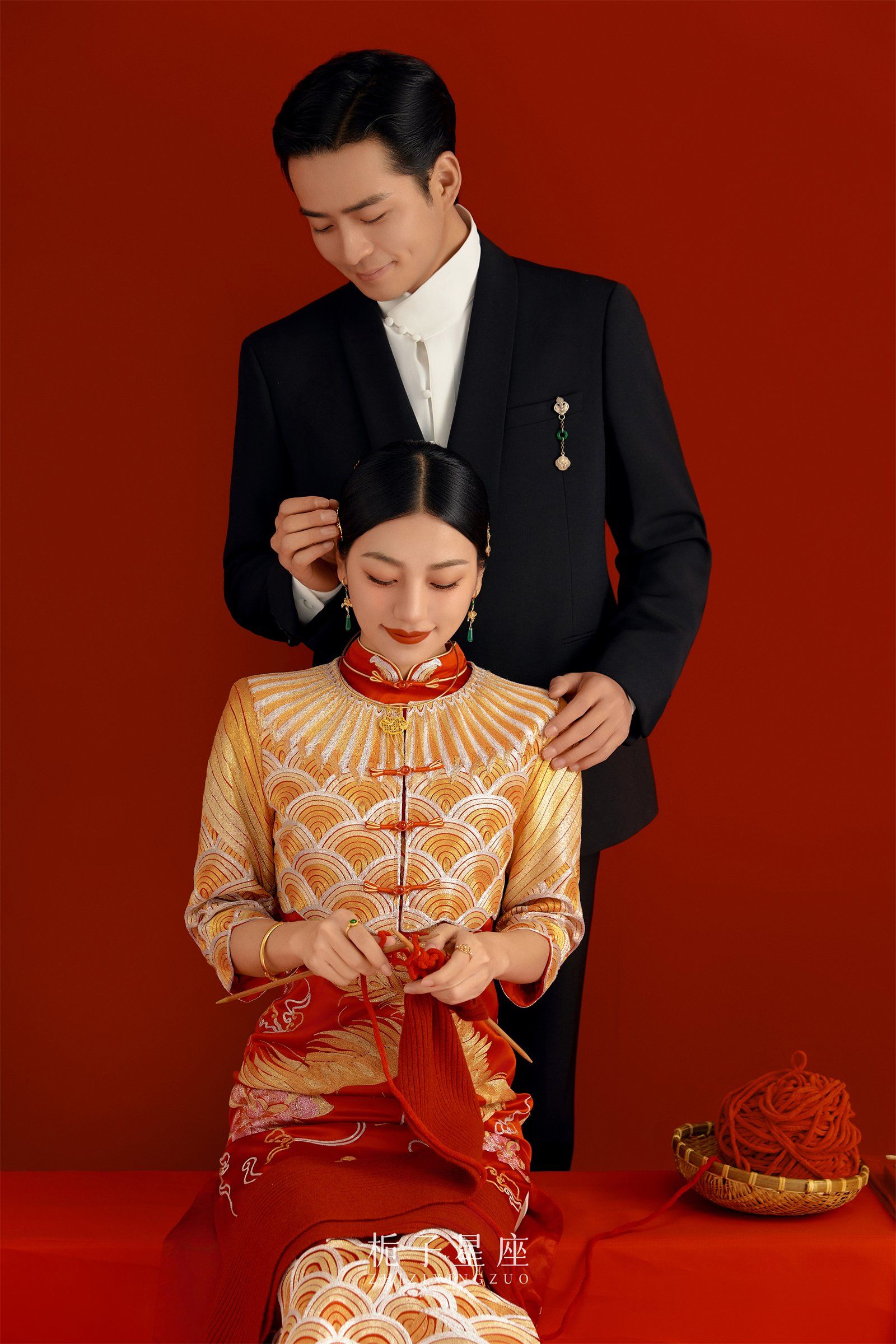 更适合中国新娘的喜嫁婚纱照
精雕细琢的中式秀禾
尽显新娘古典