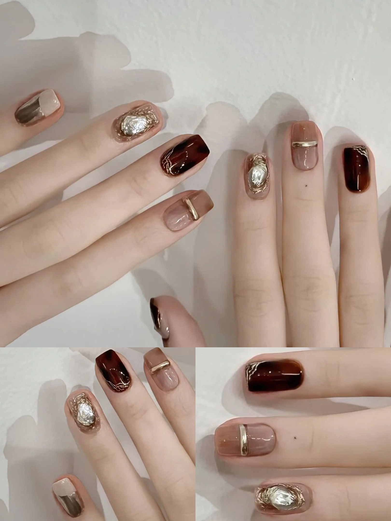 秋季新款显白显嫩气质高雅美甲151