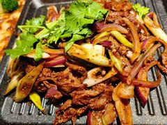 葱椒爆牛肉-绿茶餐厅(蓝色港湾店)