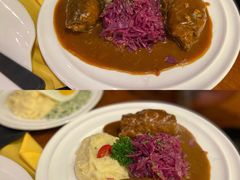 牛肉卷配苹果花椰菜土豆泥-申德勒加油站西餐厅Schindlers Tankstelle(上海外滩店)