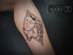 腿部-幸运7纹身刺青Lucky7tattoo