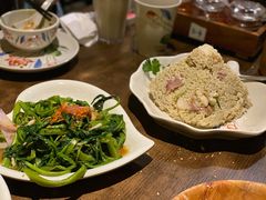 马拉盏炒通菜-大头虾越式风味餐厅(光明广场店)